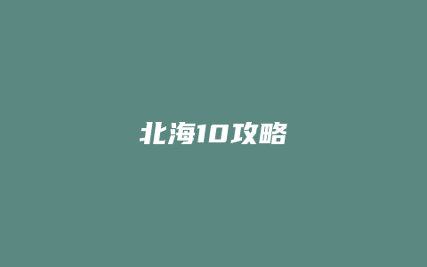 北海10攻略