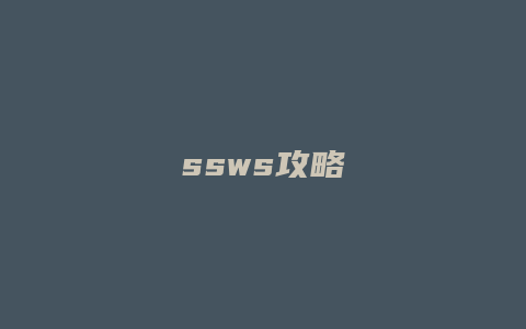 ssws攻略