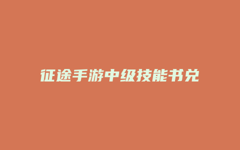 征途手游中级技能书兑换卷